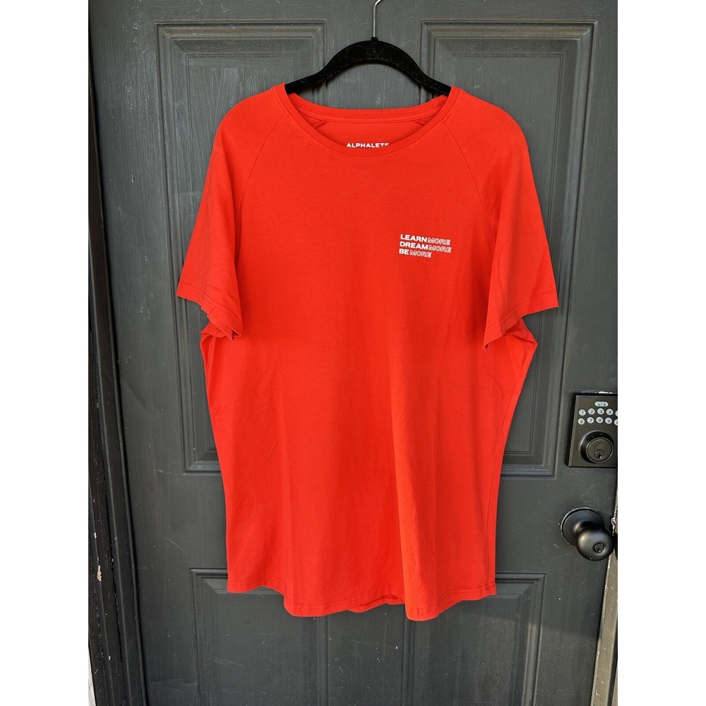 Alphalete T-Shirt Mens Medium Performance Fit Stretch Short Sleeve Burnt Orange